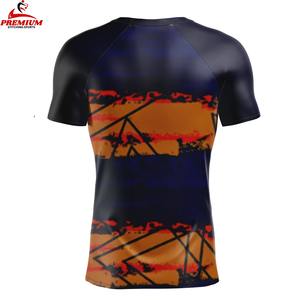 Fournisseurs de T-shirts de compression pour hommes à coupe ajustée, à manches longues, couleur rose unie, pour la course et la gym, type Rash Guard, Taille OEM - Product Image 4