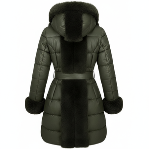 Chaqueta de Invierno Acolchada para Mujer, Personalizada, Brillante, Tejida, Transpirable, con Opción de Frente de Nailon, Resistente al Viento/Al Agua/Térmica - Product Image 2