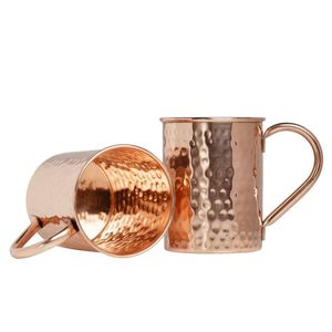Juego de Tazas de Cobre Hechas a Mano para Moscow Mule - Tazas de Cobre Puro para Bar sin Revestimiento de Laca - Recipientes para Beber con Logotipo Personalizado de Fábrica - Product Image 6