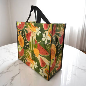 Alta calidad logotipo personalizado impreso no tejido tamaño mediano hombro cierre Tote bolsas de compras PP mango Vietnam laminado al por mayor - Product Image 5