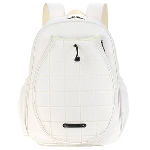 Premium Quilted Tennis <b>Backpack</b> for Women Waterproof Nylon Racquet Cover with Dual Water Bottle Pockets - Product Image 1
