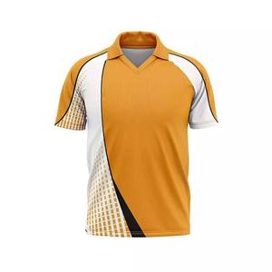 Chemise polo pour homme en coton de haute qualité, couleur orange et noir, nouveau style, sublimée, respirante, décontractée, vêtements pour homme, chemise polo - Product Image 5