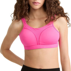Soutien-gorge de sport rembourré pour femme, maintien moyen, sans coutures, dos croisé, respirant, séchage rapide, sans armatures, style crop top, tenue de sport - Product Image 3