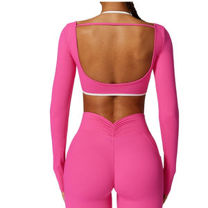 Soutien-gorge de sport personnalisé avec logo, qualité supérieure, respirant, confortable, extensible, sans couture, doux, durable, fitness - Product Image 5