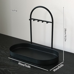 ที่วางเครื่องประดับทรงโค้งทันสมัย พร้อมถาดเก็บสร้อยข้อมือ ป้องกันการพันกัน ที่เก็บสร้อยคอ ประหยัดพื้นที่ สำหรับจัดแสดงบนโต๊ะเครื่องแป้ง - Product Image 4