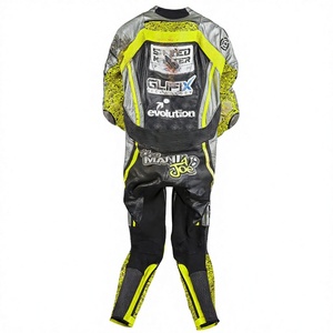 Combinaison de course MotoCP Andrea Iannone 1 pièce en cuir de vachette/crocodile pour moto, course sur circuit/équitation, combinaison/Motocyclette pour motards de niveau - Product Image 2