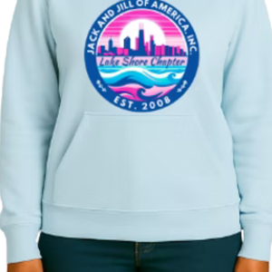 Sweat à capuche graphique bleu clair pour femme, pull décontracté à manches longues, streetwear quotidien, vêtement confortable pour un style de vie actif - Product Image 6