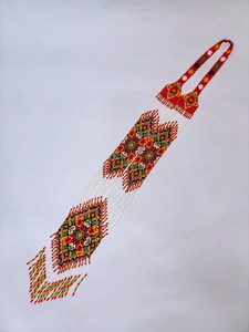 Collier et boucles d'oreilles bohèmes faits à la main avec perles de rocaille : Ensemble de bijoux bohèmes américains, avec boucles d'oreilles POUR FÊTE, MARIAGE - Product Image 5