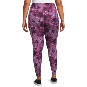 Leggings de Yoga Largos de Cintura Alta para Mujer, Spandex/Poliéster, Sólidos, Transpirables, que Absorben la Humedad, Tallas Grandes - Product Image 2