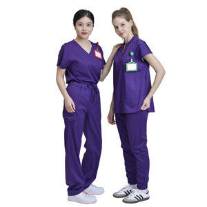 ชุดเครื่องแบบสครับสำหรับโรงพยาบาลผ้าฝ้ายพีอีทางการพยาบาลทางการแพทย์ออกแบบและติดฉลากนุ่มมากโรงงาน - Product Image 3