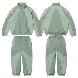 Conjuntos Deportivos Cortavientos para Hombre, Más Vendidos, 100% Poliéster, Transpirables, de Color Sólido, Ligeros e Impermeables - Product Image 1