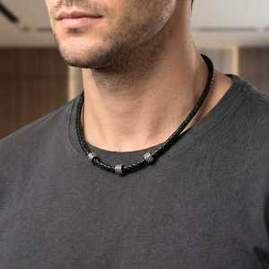 IRONVEIL <b>Titanium</b> Steel Pendant with Rope <b>Chain</b> for Men & Boys 16 Inch - Product Image 1