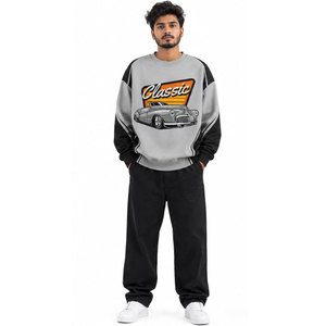Causal Wear Unique Fashion Custom Logo Men Sweatshirt Basic Cotton Blended Full Sleeve Quick Dry Men Sweatshirt Made in Pakistan - Product Image 3
