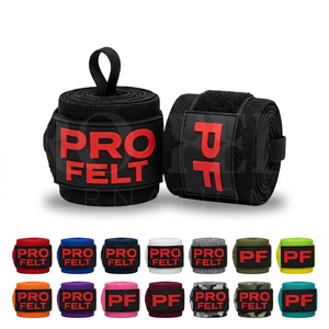 16 Inch Heavy Duty Wrist Wraps Deadlifting Powerlifting Gym Training Wrist Support Adjustable Velcro Closure Strongman <b>Straps</b> - Product Image 1