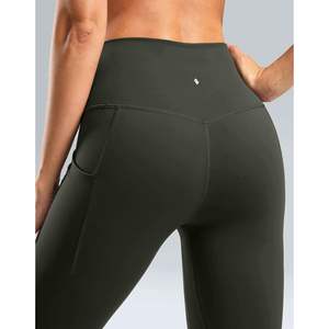 2025 Army <b>Green</b> Workout Capri Pants 21\" High Waisted Cropped <b>Leggings</b> <b>for</b> <b>Women</b> Gym Athletic Yoga Capri Pants XS S M L XL - Product Image 2