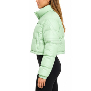 Premium Women <b>Cropped</b> <b>Puffer</b> <b>Jacket</b> With Lightweight Warm Short For Winter Fashion Outdoor Wear And Casual Activities - Product Image 6