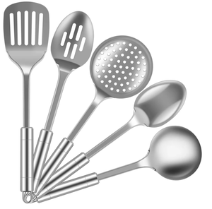 Cuchara de cocina de acero inoxidable profesional resistente al calor para restaurante, hotel, a bajo precio - Product Image 2