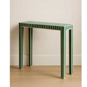 Handmade Eco-Friendly Bone Inlay Modern Pattern <b>Round</b> <b>Console</b> <b>Table</b> for Baptism Occasions - Product Image 3