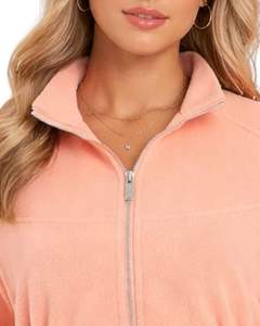 Veste polaire courte zippée personnalisée pour femme, légère, sportive, décontractée, chaude pour l'hiver, avec logo personnalisé, fournisseur OEM - Product Image 4