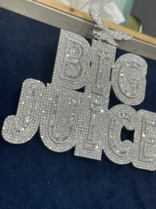 จี้ห้อยคอแบบกำหนดเอง ICEDJEWELZ เงินแท้ 925 ชุบทอง ประดับเพชรโมอิสซาไนต์ สไตล์ฮิปฮอป สำหรับทุกเพศ ได้รับการรับรองจาก IGI - Product Image 5