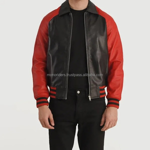 Hot Sales Men's <b>Genuine</b> Leather Motorcycle Jacket High Quality Durable Windproof Waterproof Breathable Winter Competitive Price - Product Image 6