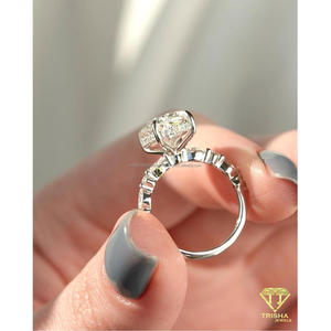 Anillo de compromiso de moissanita con corte ovalado, plata de ley 925, chapado en oro, solitario, joyería nupcial para mujer, anillo de regalo de lujo - Product Image 5