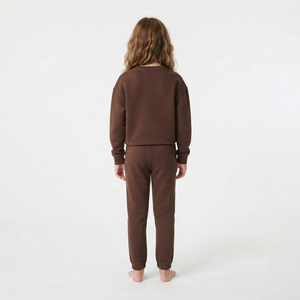 Conjunto Deportivo de Algodón para Niños, Sudadera con Cuello Redondo y Pantalones Jogger, Ropa Casual de Color Moderno, Fabricante de Prendas - Product Image 2