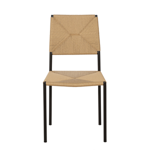 Silla de Comedor Moderna Minimalista con Estructura de Hierro y Cuerda, Diseño Ligero Desmontable y Estructura Estable para Muebles del Hogar - Product Image 1
