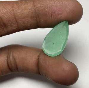 Esmeralda Natural de Zambia, Corte Pera Verde, Gema Suelta para Joyería - Product Image 2