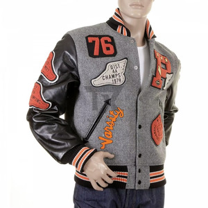 Custom Embroidery Patches Letterman Leather <b>Varsity</b> <b>Bomber</b> <b>Jacket</b> <b>Men</b> 2026 New Design Full Customized - Product Image 4