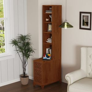 Tavolino Alto da Comodino Angolare per Camera da Letto con 3 Cassetti e 4 Ripiani Aperti, Unità di Stoccaggio Versatile - Previsto Arrivo 2025/5 - Product Image 4