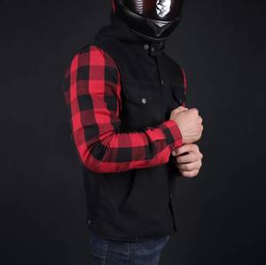 Camisa de Franela Premium para Motocicleta, Talla Grande, con Bolsillos para Armadura, Resistente al Viento y Transpirable, para Motociclistas de Calle y Turismo en Invierno - Product Image 5