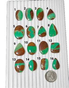 Cabujones de piedra de roca de crisoprasa verde hermoso de alta calidad de grado superior, piedras preciosas naturales, las piedras preciosas sueltas más vendidas - Product Image 1