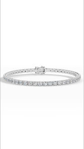 Pulsera de tenis con diamantes cultivados en laboratorio de corte redondo de 7 pulgadas, oro de 14K, venta al por mayor, fabricante y proveedor de joyería fina OEM - Product Image 3