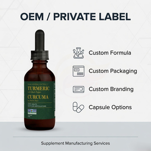 Turmeric Curcuma Liquid Extract Drops <b>Herbal</b> <b>Supplement</b> OEM Private Label - Product Image 3