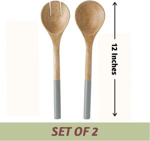 Servidor de Ensaladas Multiusos de Madera Color Gris para Servir Ensaladas, Producto en Oferta - Product Image 2