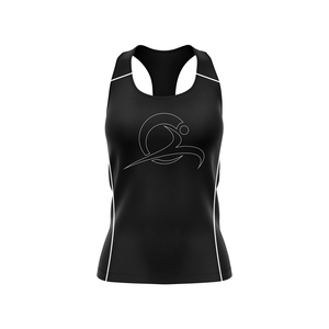 <b>Women's</b> <b>Black</b> Sleeveless Yoga <b>Tank</b> <b>Top</b> Crew Neck Skinny Fit Breathable Quick Dry Eco-Friendly Soft Spandex/Polyester - Product Image 3