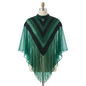 Poncho Hecho a Mano con Cuentas, Suministro Directo de Fábrica, para Fiestas, Bodas o Uso Casual, Disponible a Precio de Fábrica - Product Image 1