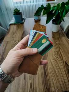 High Quality Heavy Duty Stitchless Leather Wallet Button Minimalist Seamless Design <b>Slim</b> Credit <b>Card</b> Case Custom Logo LSSW-0030 - Product Image 5