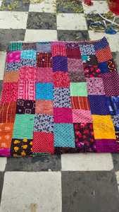 Telas de Retazos Transpirables Tejidas Recicladas, 100% Algodón, Restos Textiles, Materiales de Decoración Boho para el Hogar, Acolchado Kantha Sostenible - Product Image 3