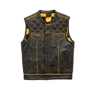 49/51 Wolf Pack - Chaleco de Motocicleta de Cuero/Lona para Hombre (Edición Limitada) - Product Image 1