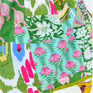 Shorts en coton patchwork colorés, esthétique hippie spirituelle et festiviste, construction légère - Product Image 5