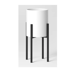 Soporte de Metal Negro para Plantas con Porta Macetas Redondo y Estante Inferior para Interiores - Product Image 3
