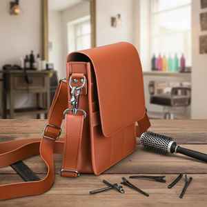 Étui de protection en cuir de luxe durable pour ciseaux de barbier, anti-odeur, pochette de ceinture pour outils de coiffeur, étui de barbier LBSH-0019 - Product Image 5