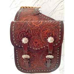 Sacs de selle en cuir véritable de qualité supérieure usinés à la main Fournisseurs équestres Sacs de selle de saut - Product Image 1