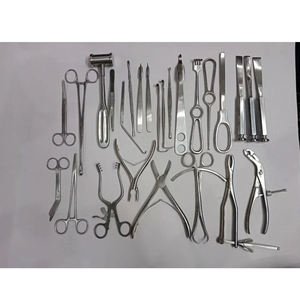 Juego de Instrumentos Quirúrgicos Ortopédicos Básicos de 25 Piezas de Azicon: Pinzas para Sujetar Huesos, Cinceles, Osteótomos, Elevadores, Retractores - Product Image 1