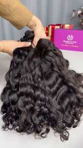 Extensiones de Cabello Humano Rizado Natural Mayflower, Cabello Humano Remy Indio Rizado Natural, Doble Trama, Puntas Completas, Color Negro - Product Image 1