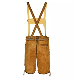 กางเกงขาสั้นผู้ชายบาวาเรีย,ปรับแต่งเองสีเทาอ่อน Oktoberfest Lederhosen บาวาเรีย - Product Image 5