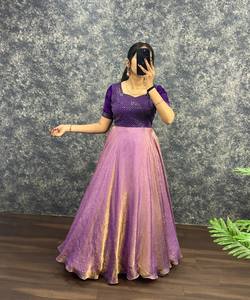 Robe moderne Fendi brodée avec sequins et dupatta, tenue de fête, prix de gros, vêtement ethnique multicolore en coton à séchage rapide - Product Image 4