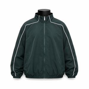 Chaqueta Cortavientos Ligera Unisex de Lona, Personalizable, Deportiva, con Cierre Completo, Ribete Reflectante, Impermeable, para Correr al Aire Libre - Product Image 1